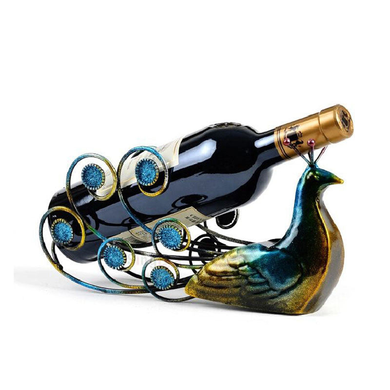 Peacock Wine Bottle Rack