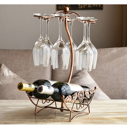 European Wine Rack & Bottle Decoration