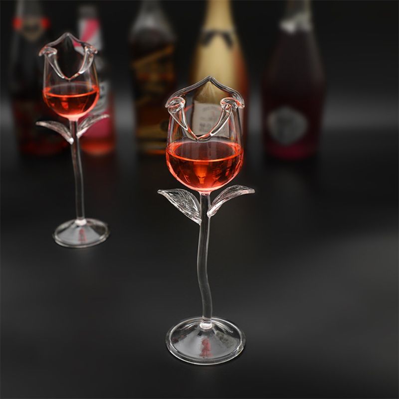 Rose Blossom Wine Glass