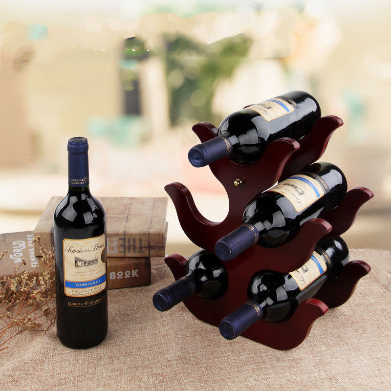 Portable Wooden Wine Rack with Detachable Glass Holder