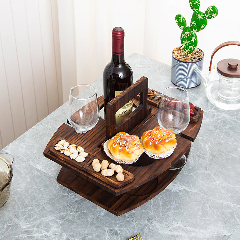 portable wooden rack for wine