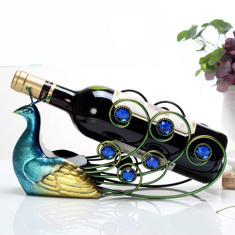 Peacock Wine Bottle Rack