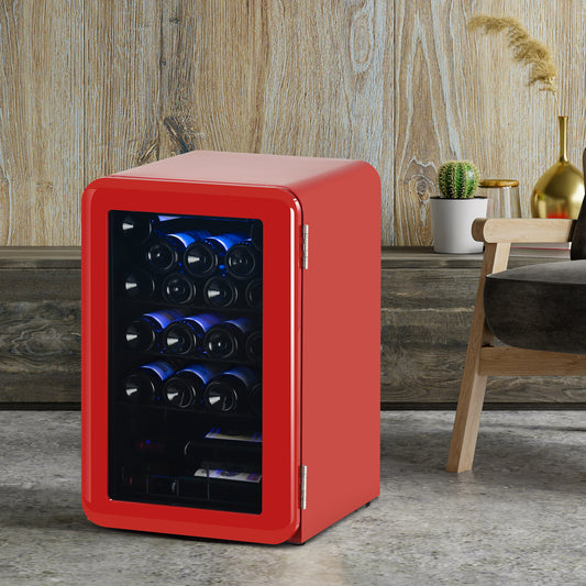 Freestanding Countertop Wine Cooler with Compressor System - Holds 24 Standard Bottles