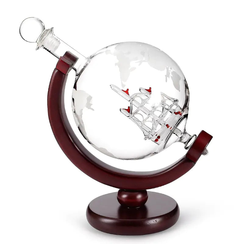 Globe Whiskey Decanter & Wine Glass Set