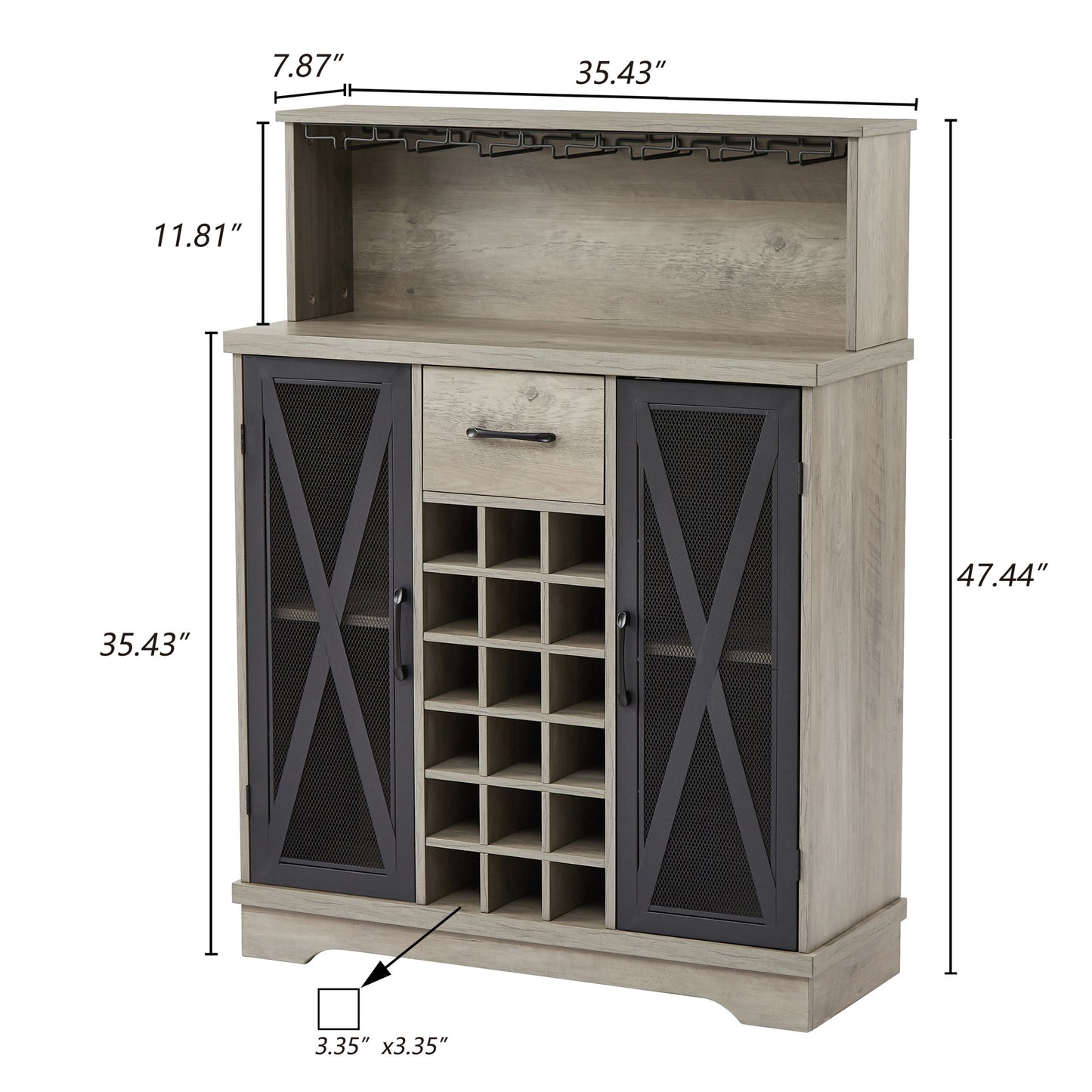 Urban Industrial Wine Storage Cabinet