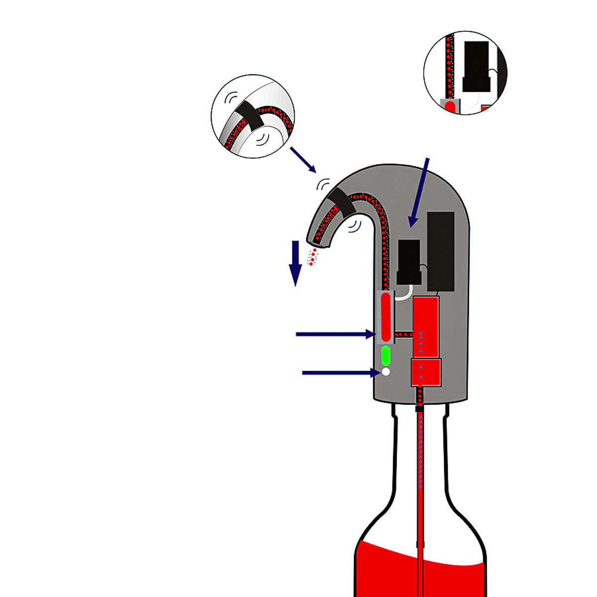 Tap Pour Wine Aerator for Enhanced Flavors