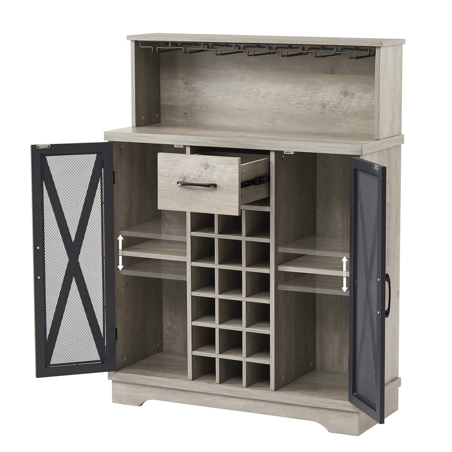 Urban Industrial Wine Storage Cabinet