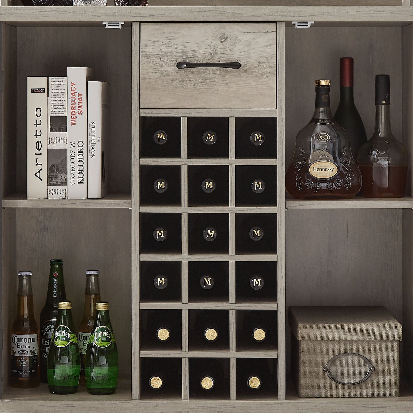 Urban Industrial Wine Storage Cabinet