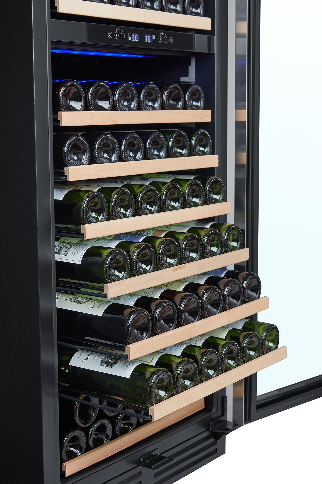 Dual Zone Large Capacity 152-Bottle Stainless Steel Wine Cooler